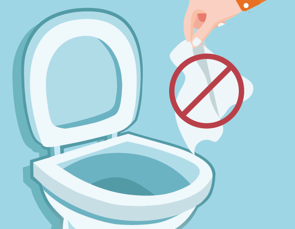 Stop aux lingettes dans les toilettes